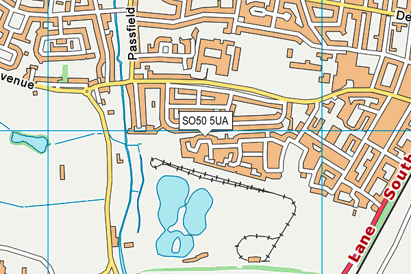 SO50 5UA map - OS VectorMap District (Ordnance Survey)