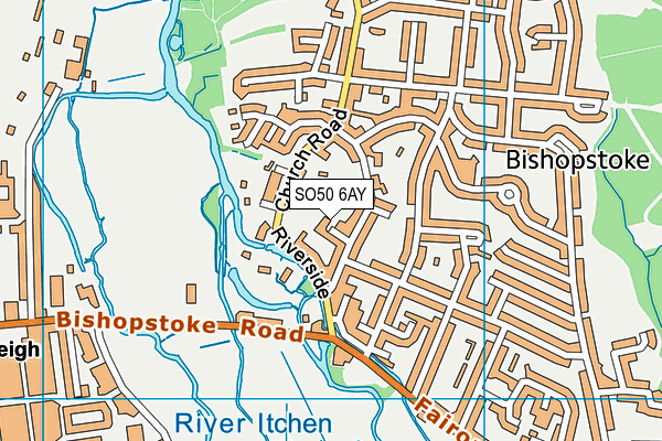 SO50 6AY map - OS VectorMap District (Ordnance Survey)