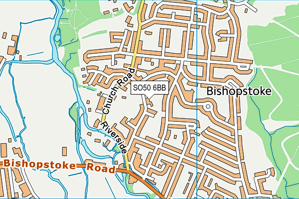 SO50 6BB map - OS VectorMap District (Ordnance Survey)