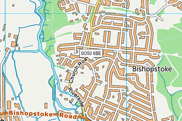 SO50 6BE map - OS VectorMap District (Ordnance Survey)