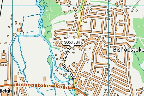 SO50 6BH map - OS VectorMap District (Ordnance Survey)