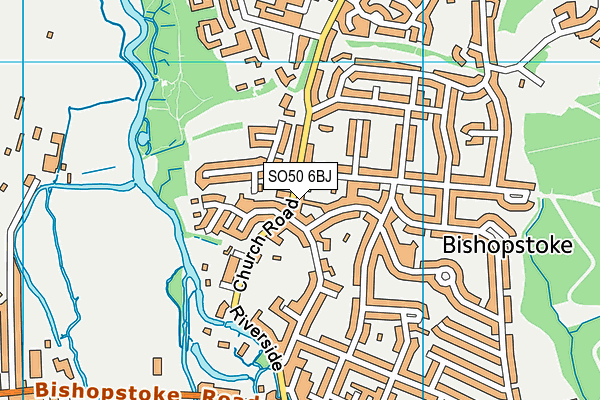 SO50 6BJ map - OS VectorMap District (Ordnance Survey)