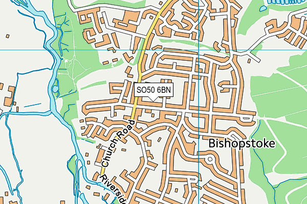 SO50 6BN map - OS VectorMap District (Ordnance Survey)