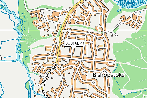 SO50 6BP map - OS VectorMap District (Ordnance Survey)