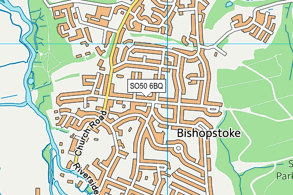 SO50 6BQ map - OS VectorMap District (Ordnance Survey)