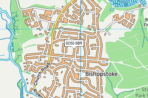 SO50 6BR map - OS VectorMap District (Ordnance Survey)