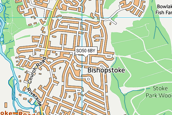 SO50 6BY map - OS VectorMap District (Ordnance Survey)