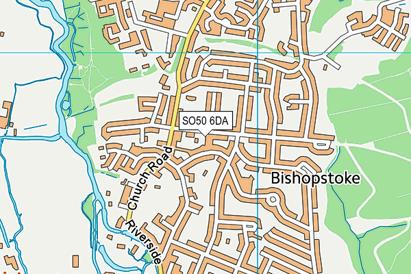 SO50 6DA map - OS VectorMap District (Ordnance Survey)