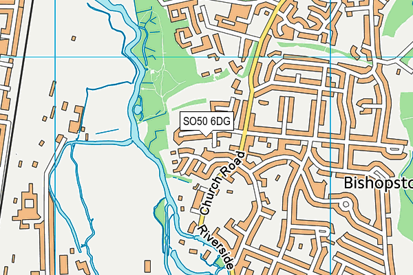 SO50 6DG map - OS VectorMap District (Ordnance Survey)