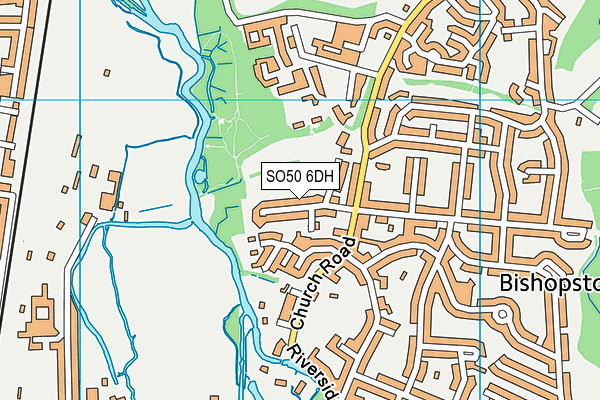 SO50 6DH map - OS VectorMap District (Ordnance Survey)