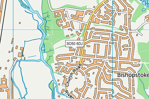 SO50 6DJ map - OS VectorMap District (Ordnance Survey)