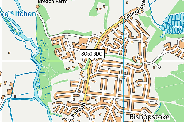 SO50 6DQ map - OS VectorMap District (Ordnance Survey)