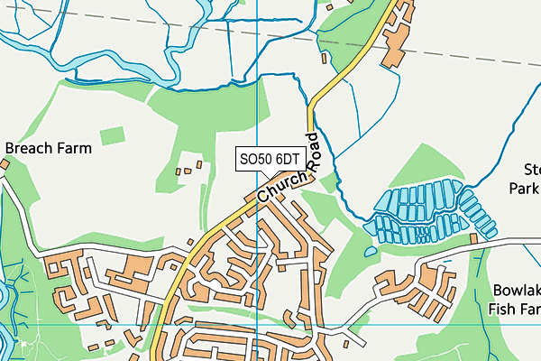 SO50 6DT map - OS VectorMap District (Ordnance Survey)