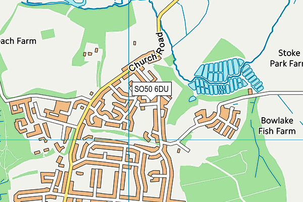 SO50 6DU map - OS VectorMap District (Ordnance Survey)