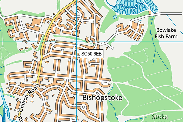 SO50 6EB map - OS VectorMap District (Ordnance Survey)