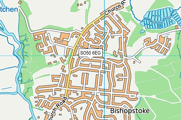 SO50 6EG map - OS VectorMap District (Ordnance Survey)