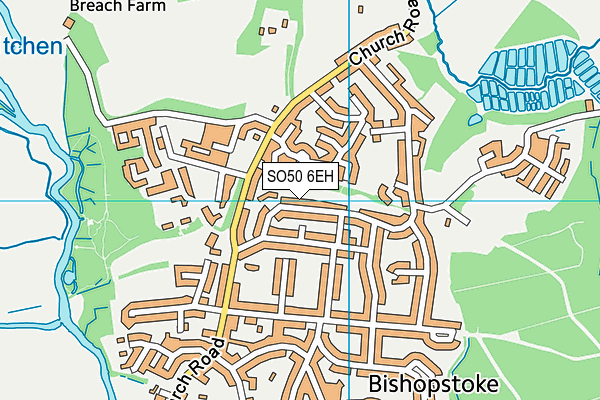 SO50 6EH map - OS VectorMap District (Ordnance Survey)