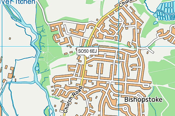 SO50 6EJ map - OS VectorMap District (Ordnance Survey)