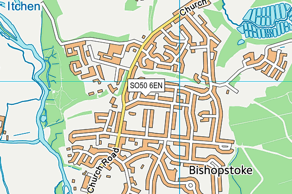 SO50 6EN map - OS VectorMap District (Ordnance Survey)