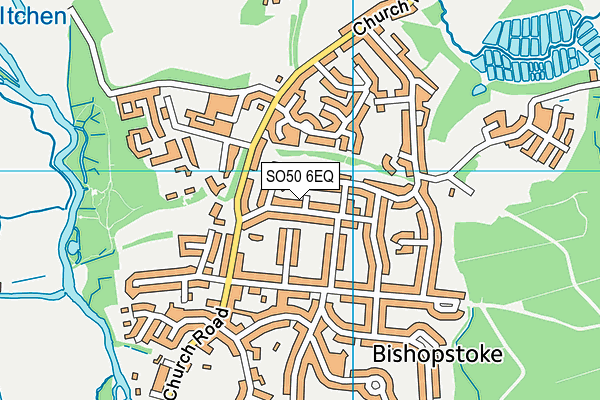 SO50 6EQ map - OS VectorMap District (Ordnance Survey)
