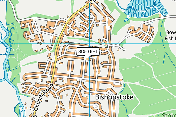 SO50 6ET map - OS VectorMap District (Ordnance Survey)