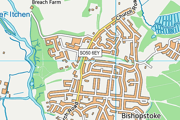 SO50 6EY map - OS VectorMap District (Ordnance Survey)