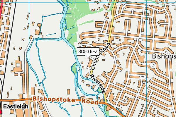 SO50 6EZ map - OS VectorMap District (Ordnance Survey)
