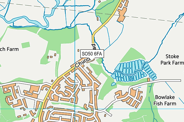 SO50 6FA map - OS VectorMap District (Ordnance Survey)