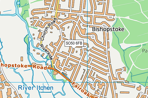 SO50 6FB map - OS VectorMap District (Ordnance Survey)