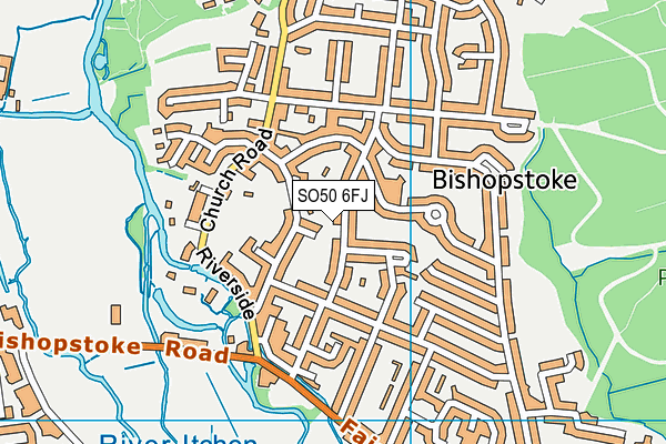 SO50 6FJ map - OS VectorMap District (Ordnance Survey)