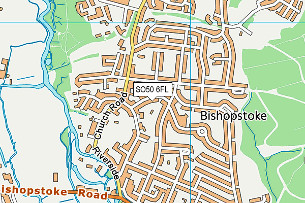 SO50 6FL map - OS VectorMap District (Ordnance Survey)