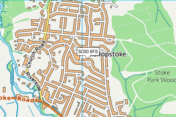 SO50 6FS map - OS VectorMap District (Ordnance Survey)