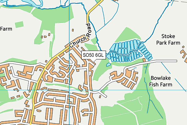SO50 6GL map - OS VectorMap District (Ordnance Survey)