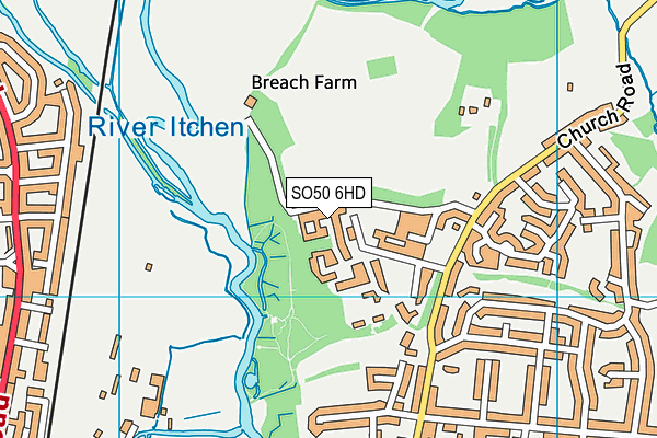 SO50 6HD map - OS VectorMap District (Ordnance Survey)