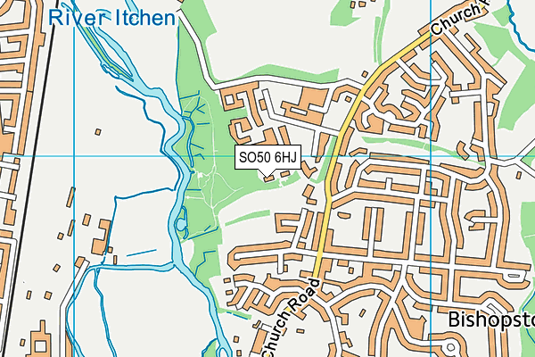 SO50 6HJ map - OS VectorMap District (Ordnance Survey)