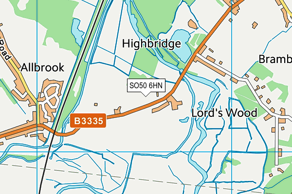 SO50 6HN map - OS VectorMap District (Ordnance Survey)