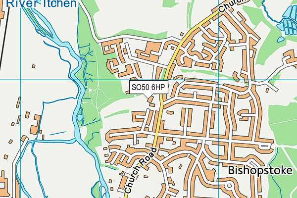 SO50 6HP map - OS VectorMap District (Ordnance Survey)