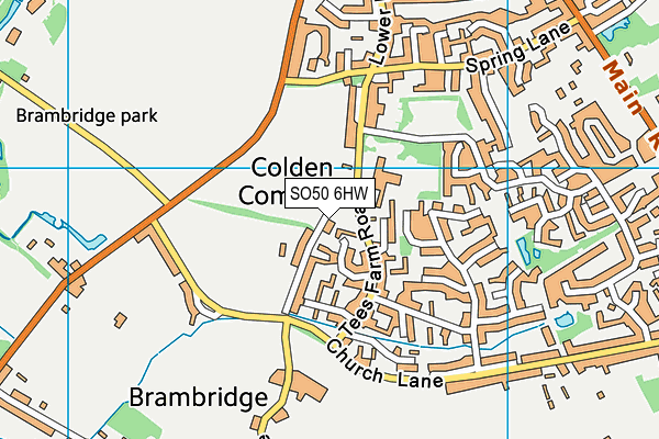 Colden Common Primary School map (SO50 6HW) - OS VectorMap District (Ordnance Survey)