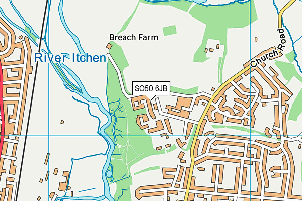 SO50 6JB map - OS VectorMap District (Ordnance Survey)