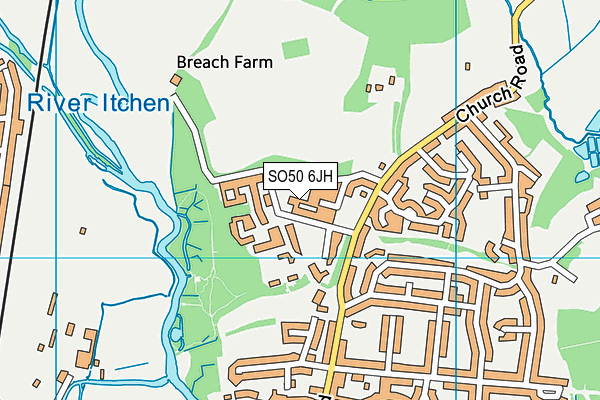 SO50 6JH map - OS VectorMap District (Ordnance Survey)