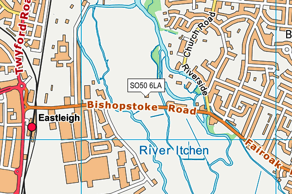Youth Options At The Hub map (SO50 6LA) - OS VectorMap District (Ordnance Survey)