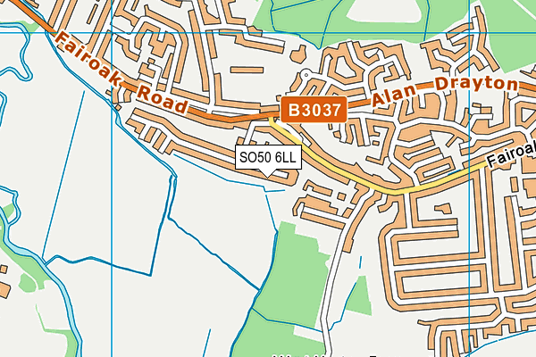 SO50 6LL map - OS VectorMap District (Ordnance Survey)