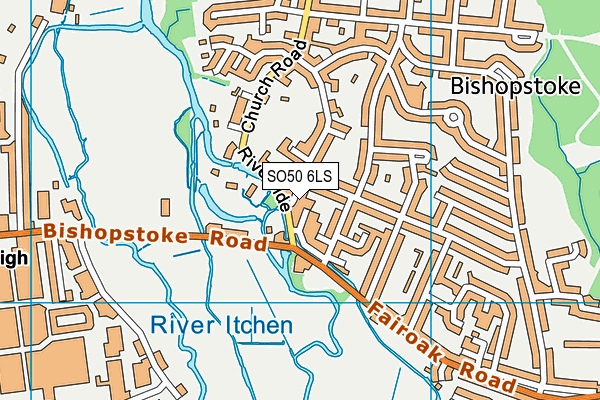 SO50 6LS map - OS VectorMap District (Ordnance Survey)