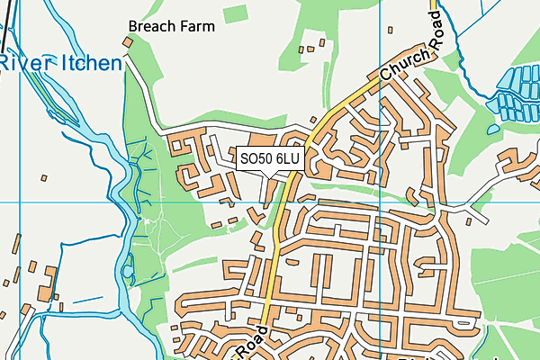 SO50 6LU map - OS VectorMap District (Ordnance Survey)