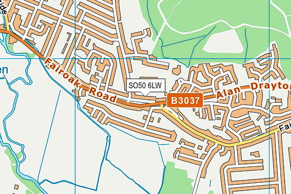 SO50 6LW map - OS VectorMap District (Ordnance Survey)