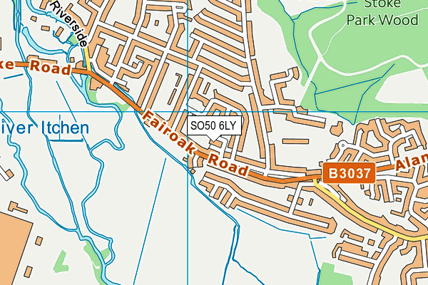 SO50 6LY map - OS VectorMap District (Ordnance Survey)