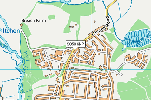 SO50 6NP map - OS VectorMap District (Ordnance Survey)