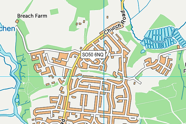 SO50 6NQ map - OS VectorMap District (Ordnance Survey)