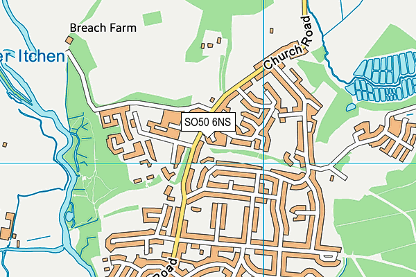 SO50 6NS map - OS VectorMap District (Ordnance Survey)
