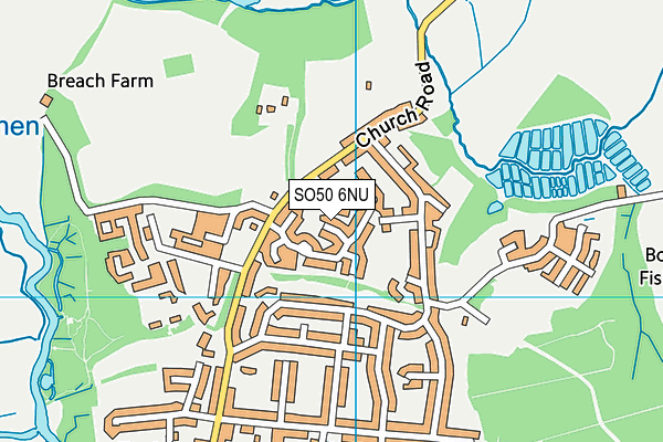 SO50 6NU map - OS VectorMap District (Ordnance Survey)